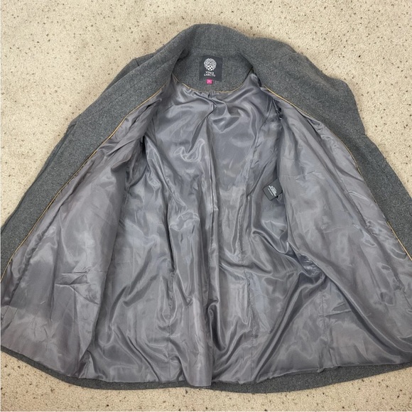 VINCE CAMUTO Gray Wool Pea Coat - Picture 3 of 5
